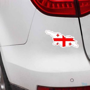 Autocollant du drapeau géorgien, parfait pour décoration et souvenirs