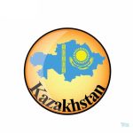 Sticker drapeau du Kazakhstan pour décoration murale