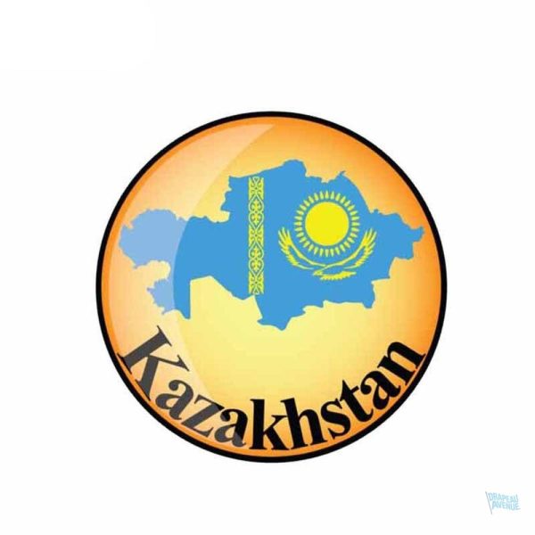 Sticker drapeau du Kazakhstan pour décoration murale