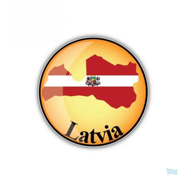 Sticker drapeau Lettonie