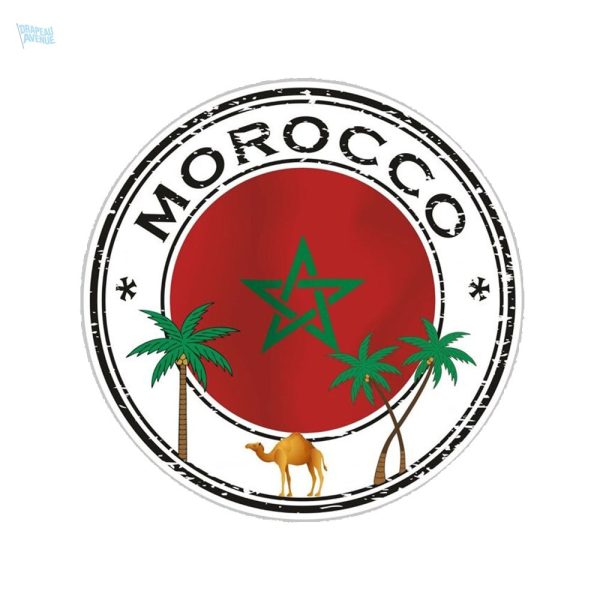 Sticker représentant le drapeau du Maroc