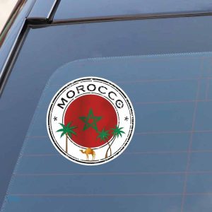 Autocollant aux couleurs du drapeau marocain