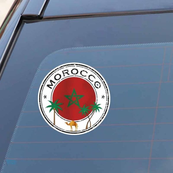 Autocollant aux couleurs du drapeau marocain