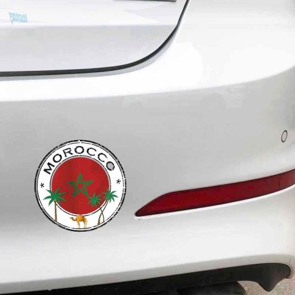 Drapeau du Maroc en format sticker décoratif