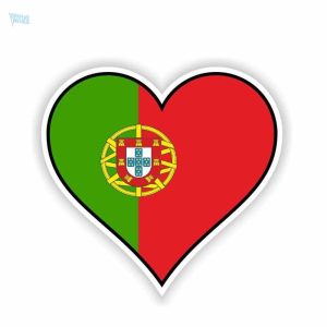 Sticker cœur drapeau Portugal