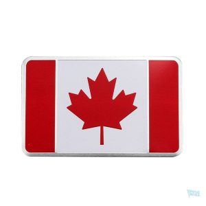 Sticker en métal avec le drapeau du Canada