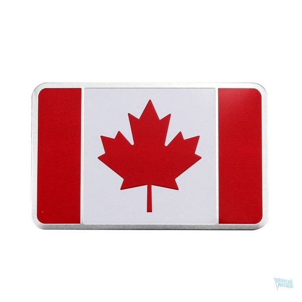 Sticker en métal avec le drapeau du Canada