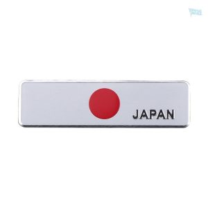 Sticker métal drapeau Japon, design emblématique et coloré