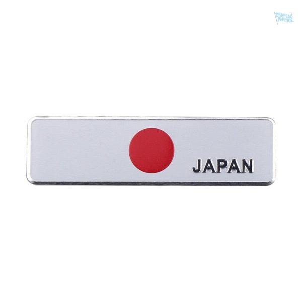 Sticker métal drapeau Japon, design emblématique et coloré
