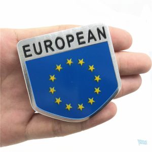 Autocollant drapeau européen, accessoire tendance pour les fans