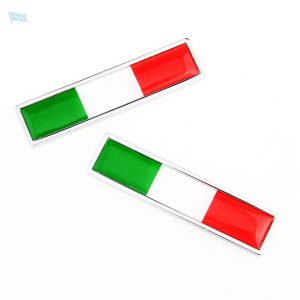 Sticker voiture drapeau Italie, accessoire décoratif pour véhicule