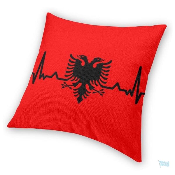 Drap de lit avec motif drapeau de l'Albanie