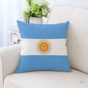 Taie d'oreiller décorative aux couleurs de l'Argentine