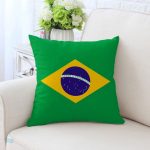 Drapeau du Brésil sur une taie d'oreiller décorative