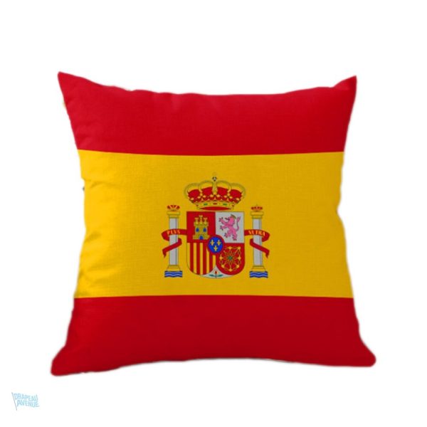 Taie d'oreiller Espagne, décorative avec drapeau national