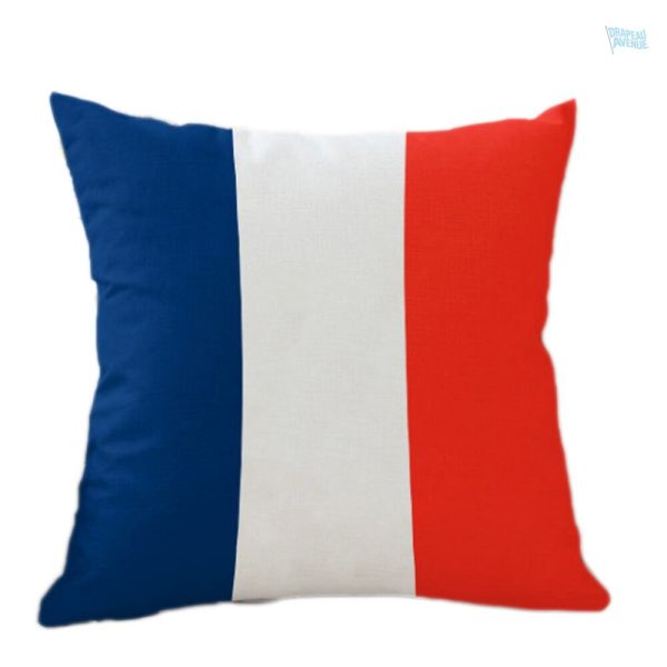 Taie d'oreiller drapeau France, décoration tricolore