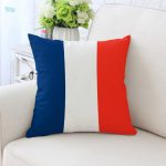 Coussin décoratif avec motif drapeau France, style patriotique
