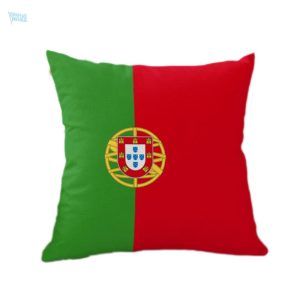 Taie d'oreiller drapeau Portugal, décoration colorée