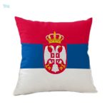 Taie d'oreiller Serbie avec design du drapeau national