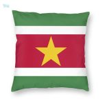Taie d'oreiller drapeau Suriname en tissu décoratif